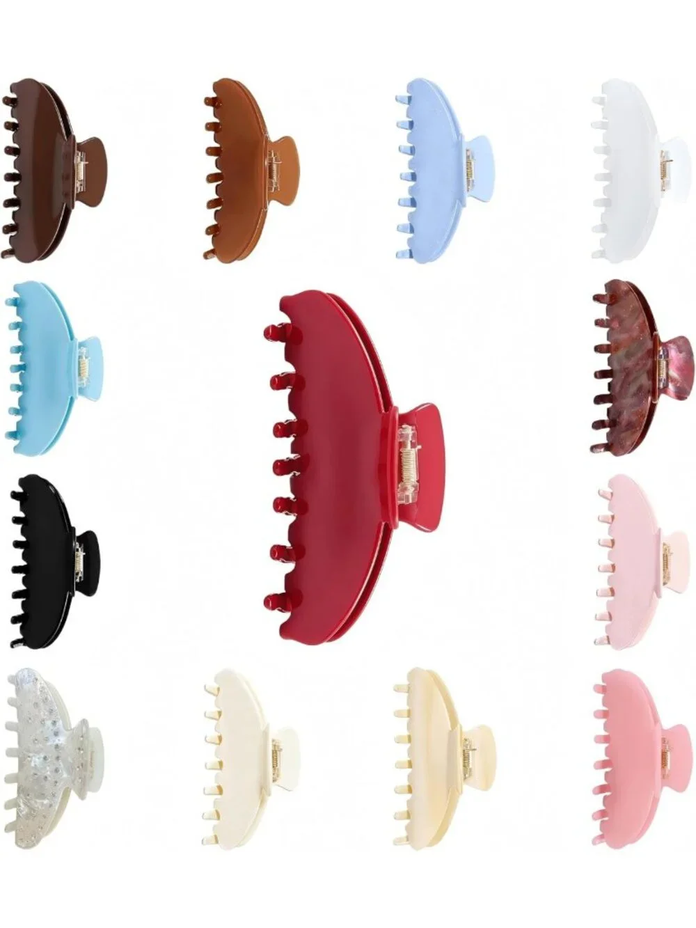 Durable 4-Inch Black Claw Hair Clips - Perfect for Fine & Thick Hair